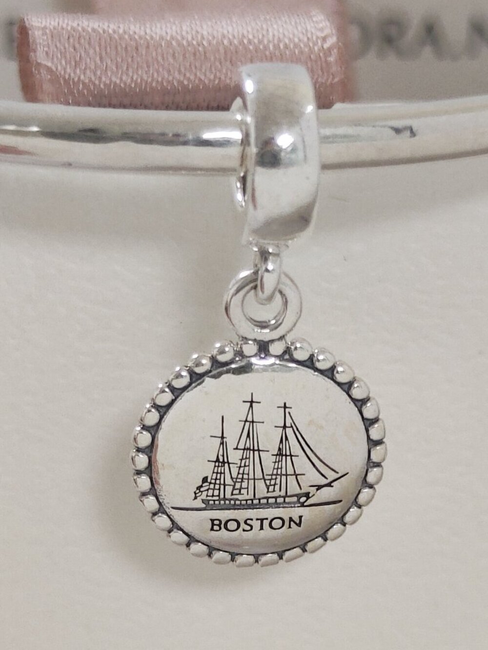 Pandora Boston Massachusetts Exclusive Iconic Ship Dangle Charm S925 Silver